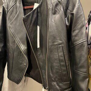 Helmut Lang Black Leather Biker Jacket